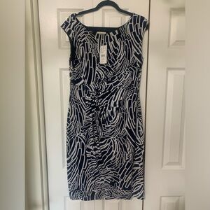 Elegant Black and White Patterned Dress